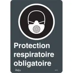 Raspiratory protection required sign in french