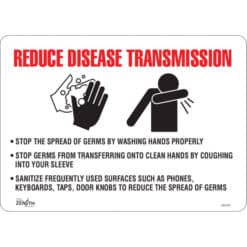 PPE and reduce disease transimission signs Canada