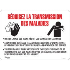 PPE and reduce disease transimission signs in french