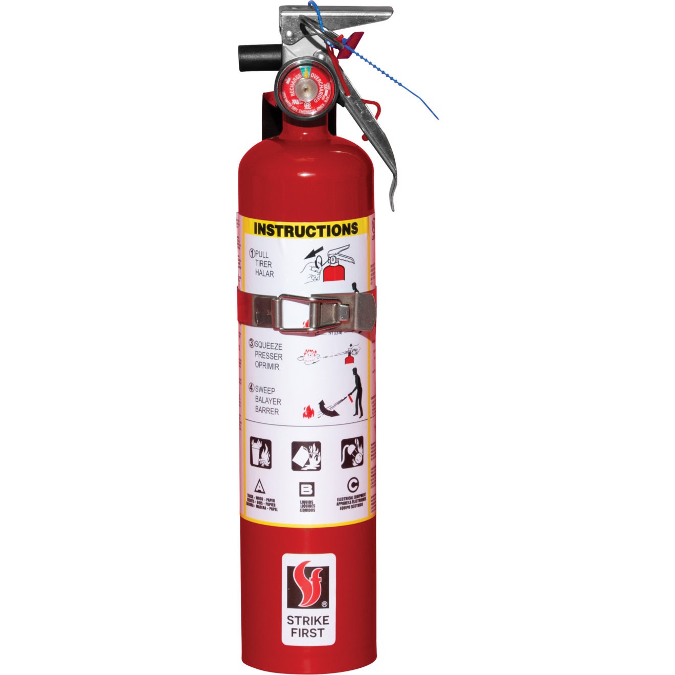 Steel Dry Chemical ABC Fire Extinguishers 2.5 lbs Personal Protective