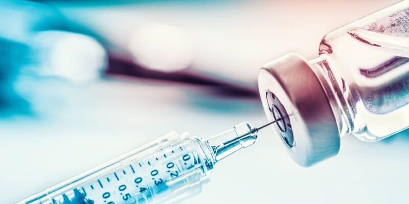 Syringe and needle in vial